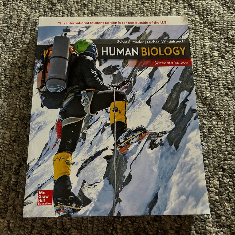 Human Biology Textbook - McGraw Hill - Yellow/Black Cover